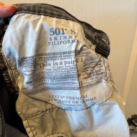 Levi's Black 501's Skinny jeans - Picture 7 of 7